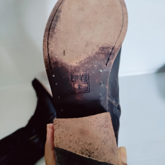 Frye Veronica Harness Tall Brown Leather Riding Boots Women’s Sze 7– Equestrian - Picture 12 of 15